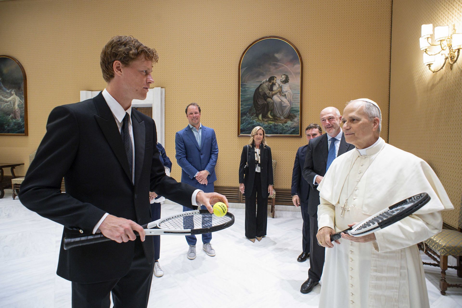 Pope Leo Meets Tennis World No. 1 Jannik Sinner - Source: Getty
